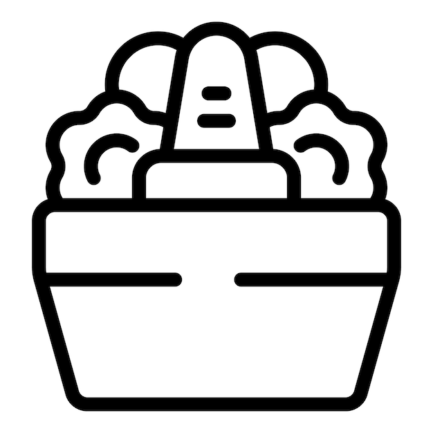 Icono de la comida coreana de kimchi con repollo fermentado