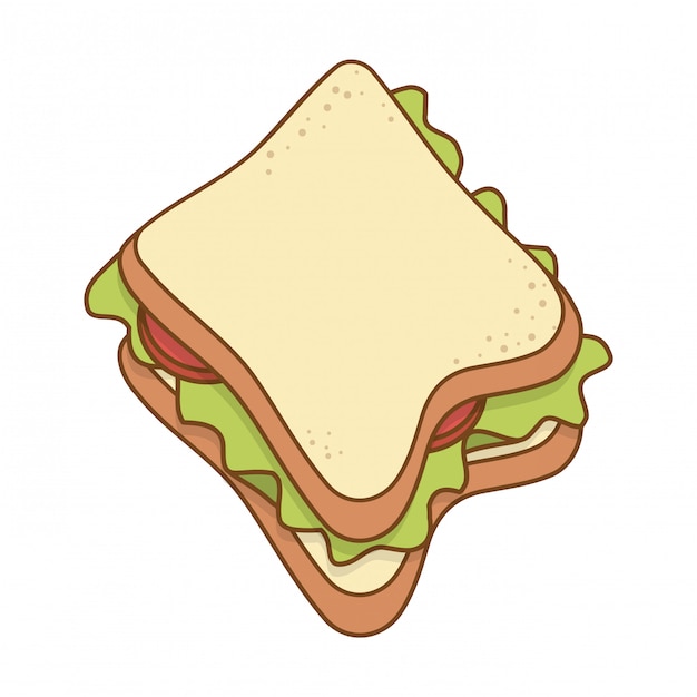 Icono de comida deliciosa sándwich