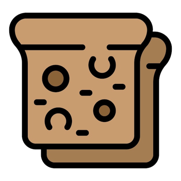 Icono de comida de descanso escolar Contorno Icono de vector de comida de descanso escolar para diseño web aislado en color de fondo blanco plano