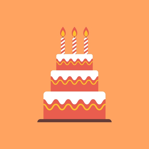 Icono de comida dulce en estilo plano Ilustración vectorial de pastel de cumpleaños en un fondo aislado Concepto comercial de letrero de cupcake