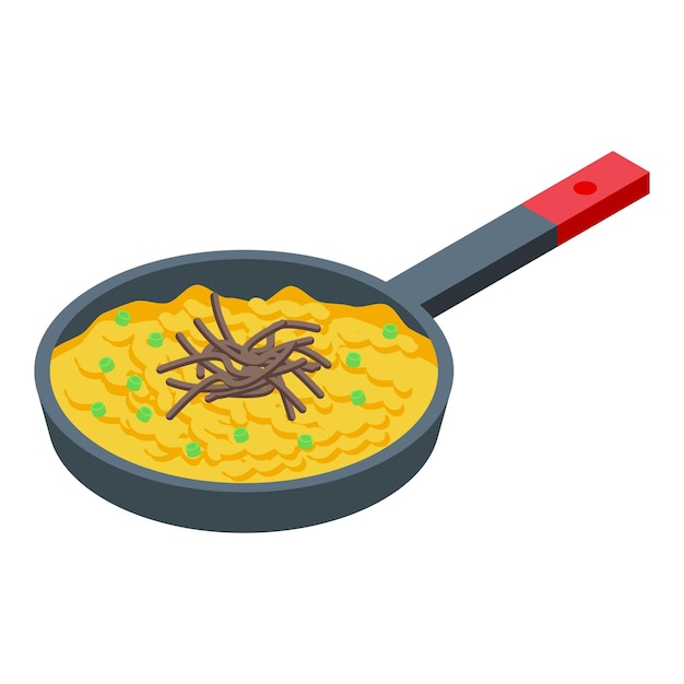 Icono de comida de frijol vector isométrico cocina austriaca pan alemán