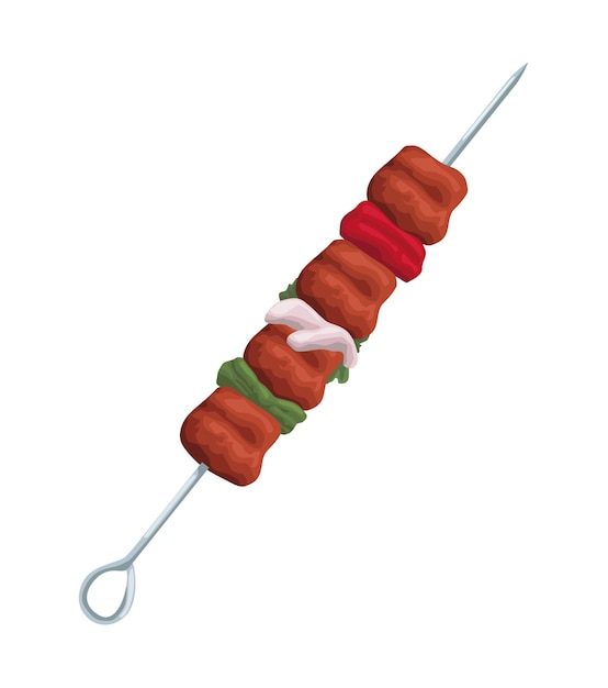 Icono de comida grill pincho de carne