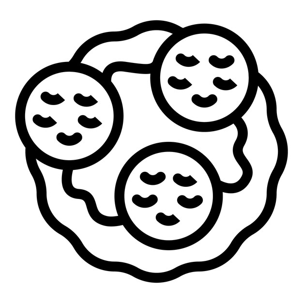 Icono de comida de Israel vector de contorno Torá religión judía de David