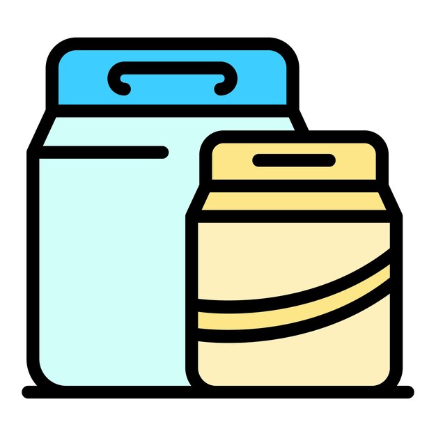 Icono de comida para llevar de servicio Contorno Icono de vector de comida para llevar de servicio para diseño web aislado en color plano de fondo blanco