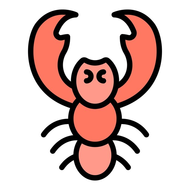 Icono de comida de mar vector de contorno comida japonesa Arroz tempura color plano
