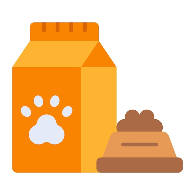 Vector icono de la comida para mascotas