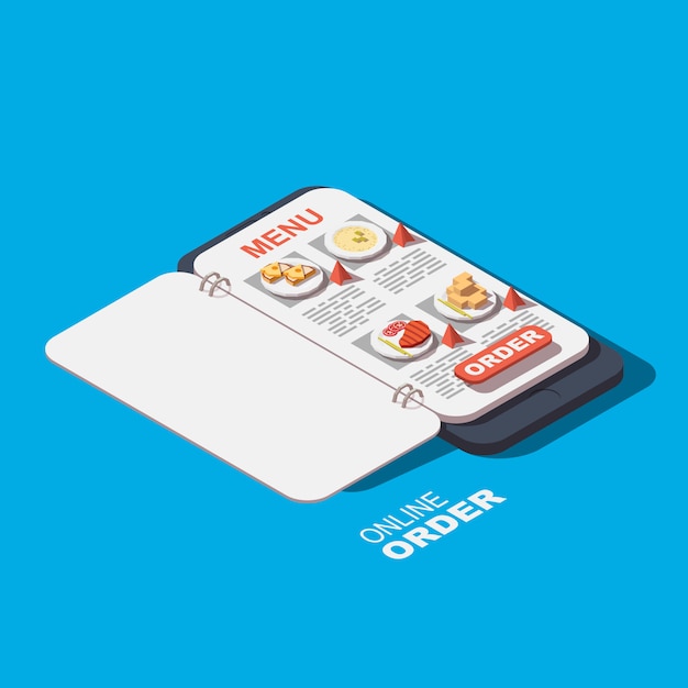 Icono de comida para pedidos en línea