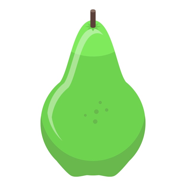 Icono de comida de pera saludable Isométrico de icono de vector de comida de pera saludable para diseño web aislado sobre fondo blanco