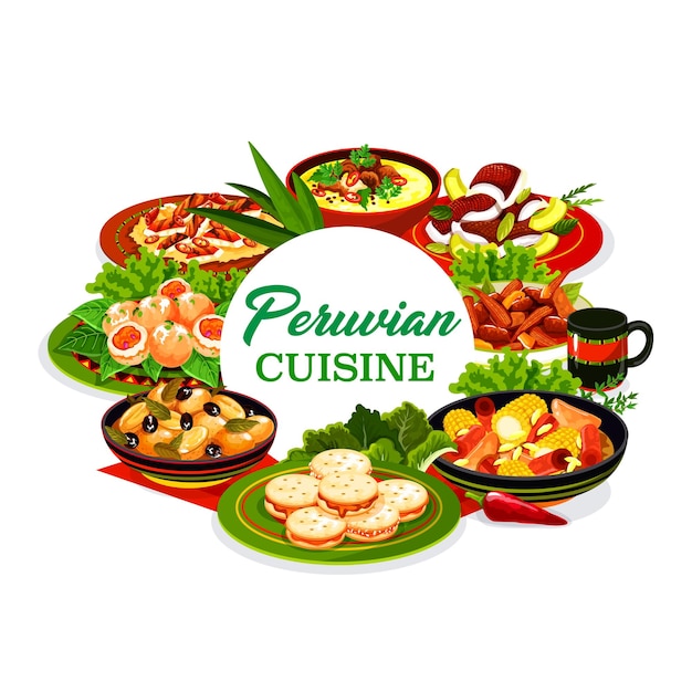 Icono de comida peruana carne pescado y platos vegetarianos