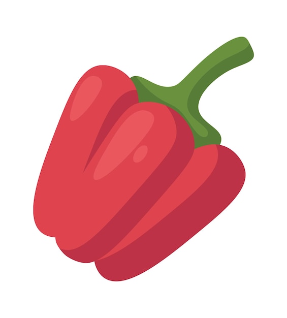 Vector icono de comida de pimiento dibujado a mano ilustración vectorial