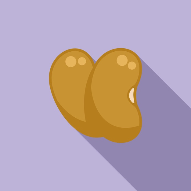Icono de comida proteica vector plano Nutrición alimentaria Vitamina de nuez