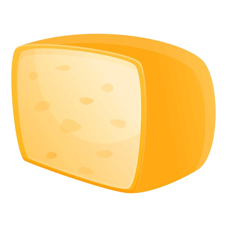 Vector icono de comida de queso caricatura de icono de vector de comida de queso para diseño web aislado sobre fondo blanco