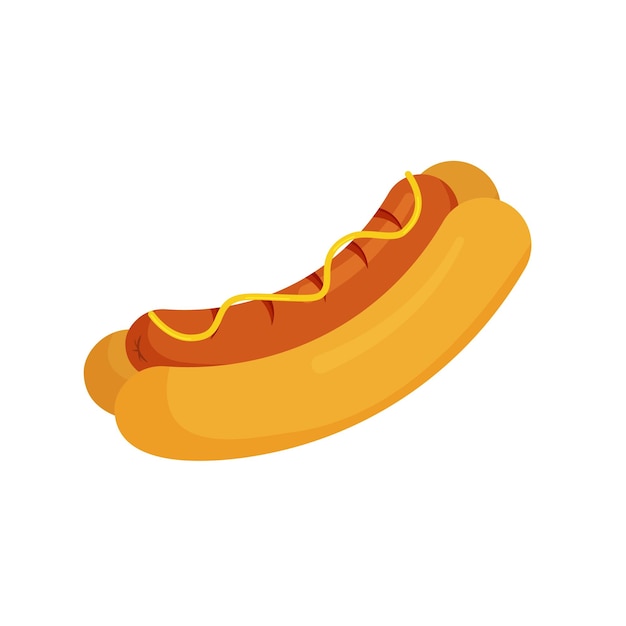 Icono de comida rápida hot dog bbq elemento de diseño para su volante de folleto de menú de página web de póster