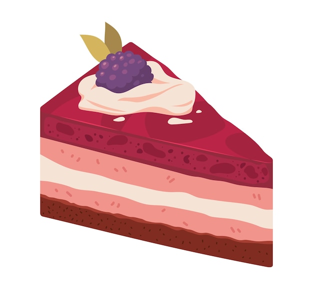 icono de comida de rebanada de pastel aislado