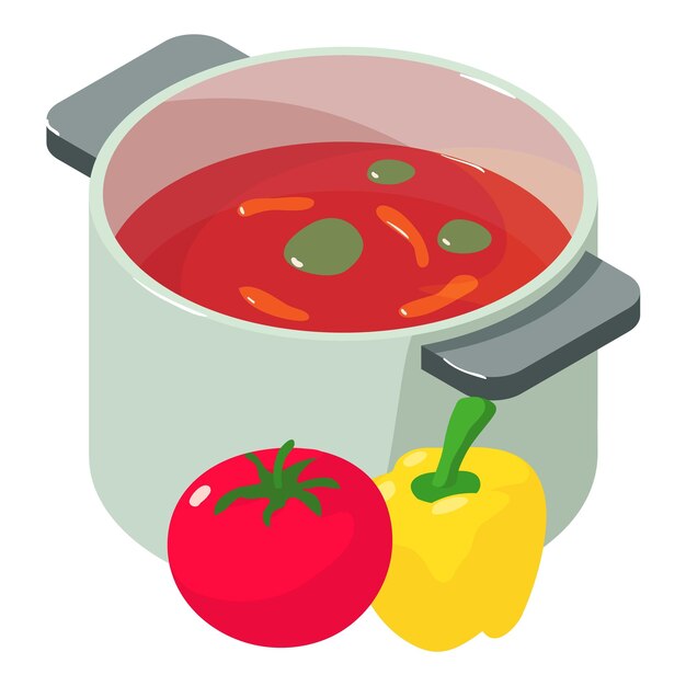 Icono de comida vegetal Ilustración isométrica del icono de vector de comida vegetal para web