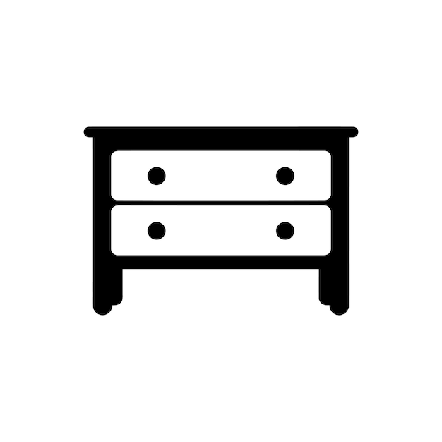 El icono de la cómoda Ilustración vectorial simple