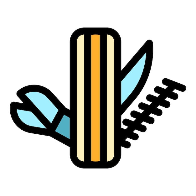 Icono compacto de herramienta múltiple Contorno Icono vectorial compacto del instrumento múltiple color plano aislado
