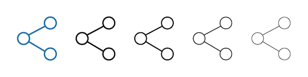 Icono de compartición Logotipo vectorial de esquema para la aplicación web
