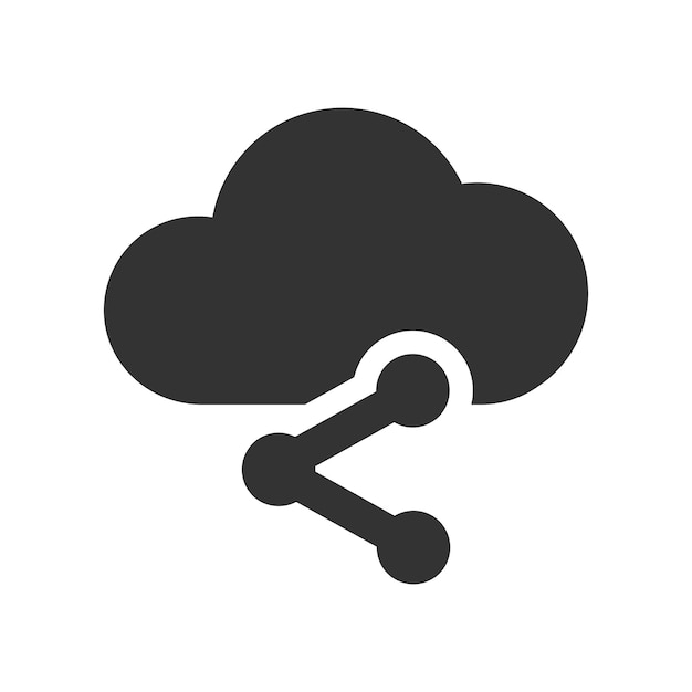 Icono de compartición en la nube
