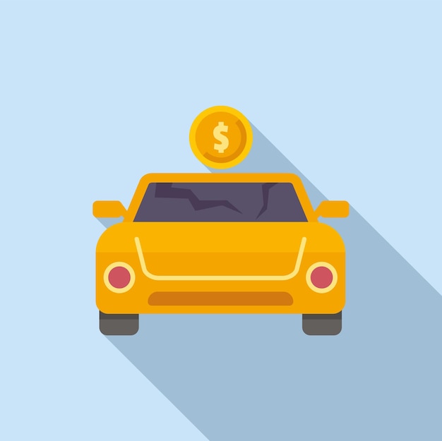 Icono de compensación de compra de coche vector plano Beneficio monetario Apoyo del fondo