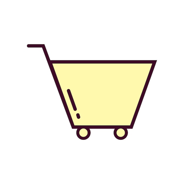Icono de compras Ilustración vectorial de compras Icono de color lineal