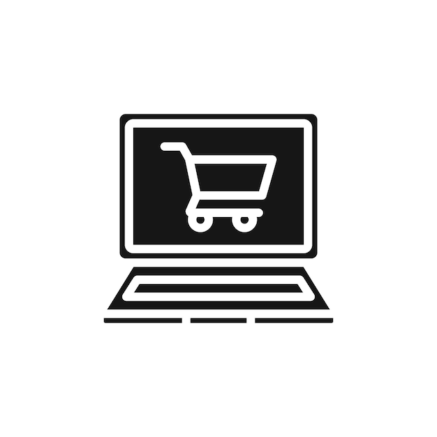 Ícono de compras en línea Colección de arte de línea delgada