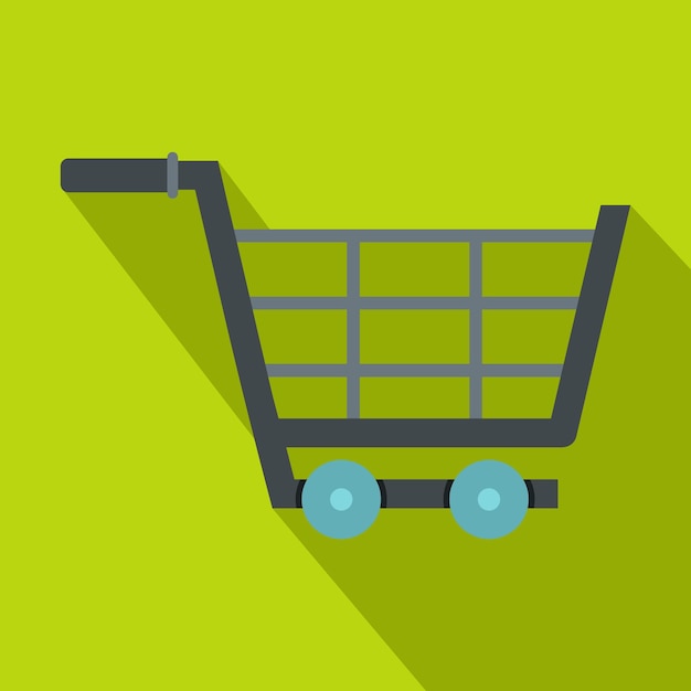 Ícono de compras en línea Ilustración plana del ícono vectorial de compras en Internet para la web aislado en fondo de cal.