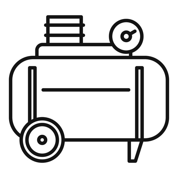 Icono de compresor de aire grapadora Icono de vector de compresor de aire grapadora de contorno para diseño web aislado sobre fondo blanco