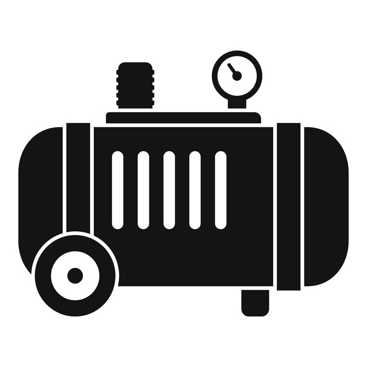 Vector icono de compresor de aire industrial ilustración simple del icono de vector de compresor de aire industrial para diseño web aislado sobre fondo blanco