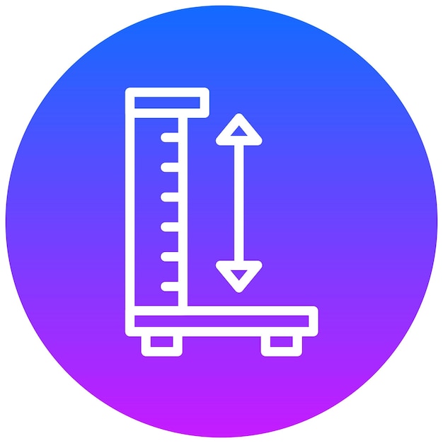 Icono de comprobación de la altura