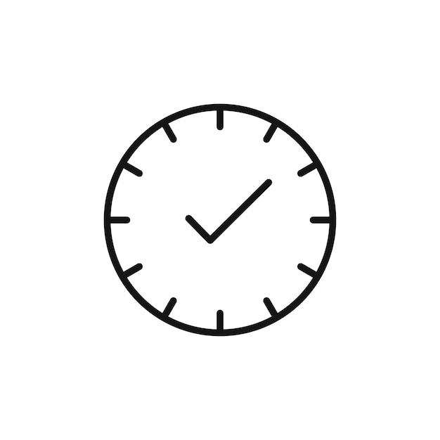 Icono de comprobación del tiempo para las herramientas de puntualidad