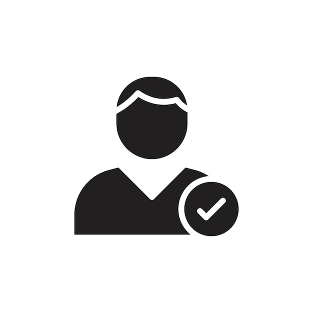 El icono de comprobación del usuario Line Art Logo set