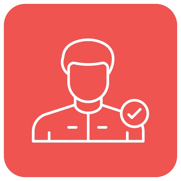 El icono de comprobación del vector se puede utilizar para el conjunto de iconos de inmigración