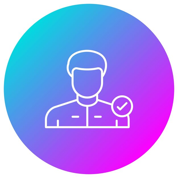 El icono de comprobación del vector se puede utilizar para el conjunto de iconos de inmigración
