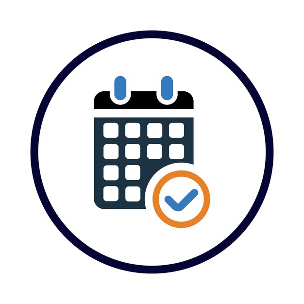 icono de comprobador de horario de calendario