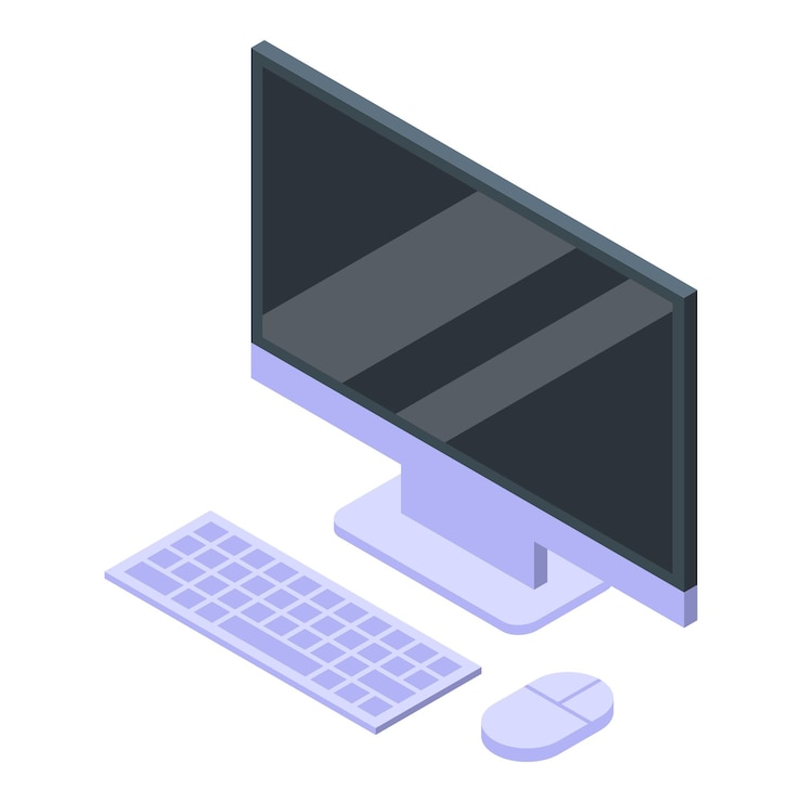 Vector icono de computadora doméstica de desintoxicación digital isométrico de icono de vector de computadora doméstica de desintoxicación digital para diseño web aislado sobre fondo blanco