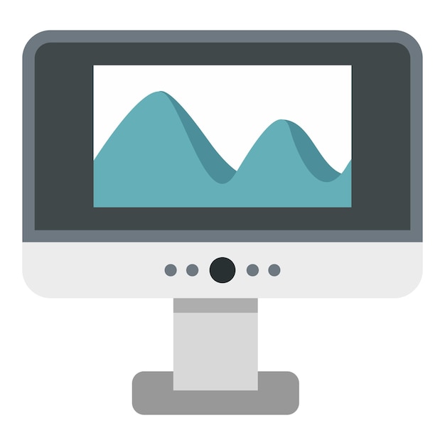 Ícono de computadora Ilustración plana del ícono vectorial de la computadora para la web
