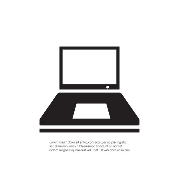icono de computadora vector mejor icono plano.