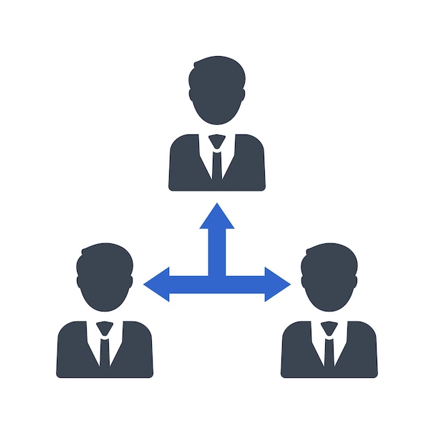 Icono de comunicación de trabajo en equipo