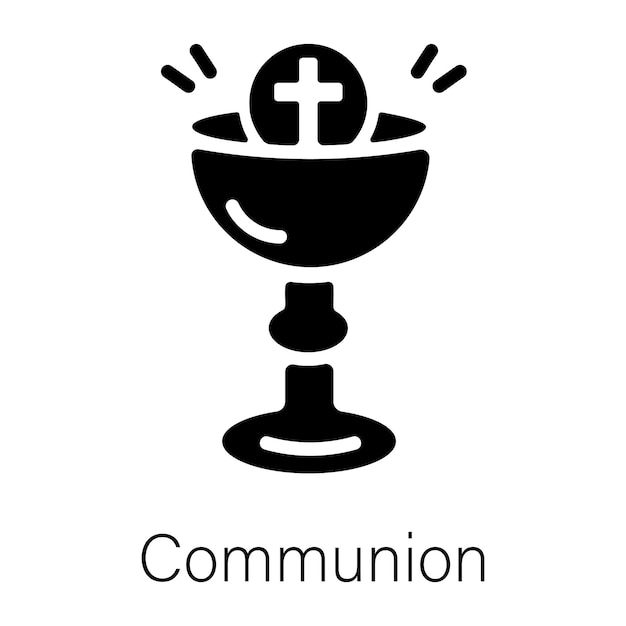 Icono de comunión de estilo moderno lleno