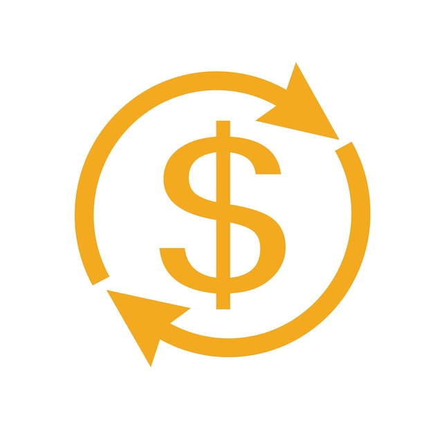 Icono del concepto de cambio de divisas y transacciones financieras