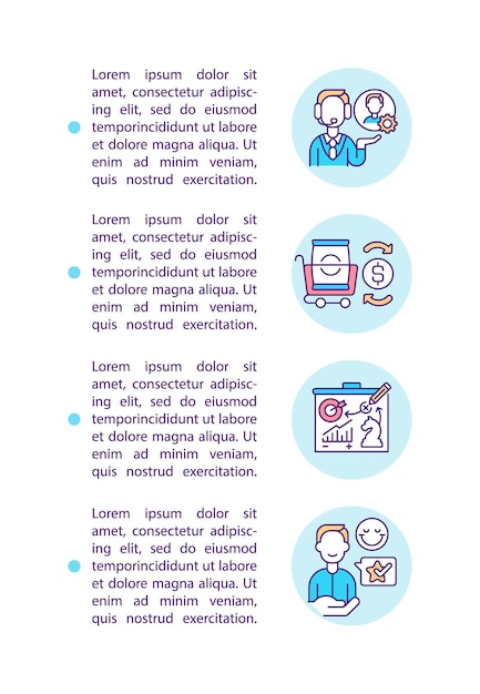 Icono de concepto de cliente informado con texto