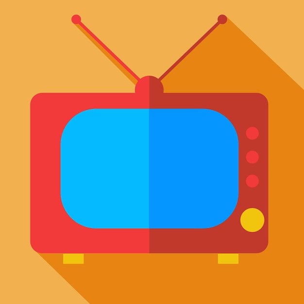 Icono de concepto de diseño plano moderno monitor tv ilustración vectorial