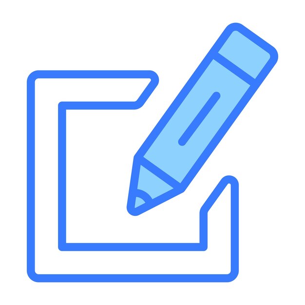 Icono de concepto de edición en estilo de diseño plano listo para usar vector