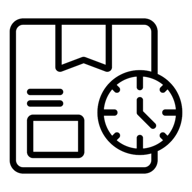 Icono del concepto de fecha límite con reloj