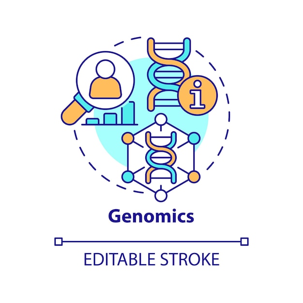 Icono del concepto de genómica