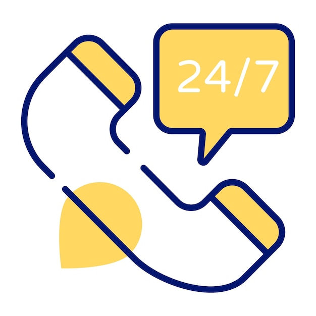 Un icono del concepto de línea de ayuda de apoyo al cliente