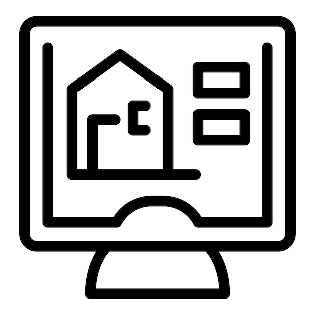 Icono de concepto en línea de bienes raíces