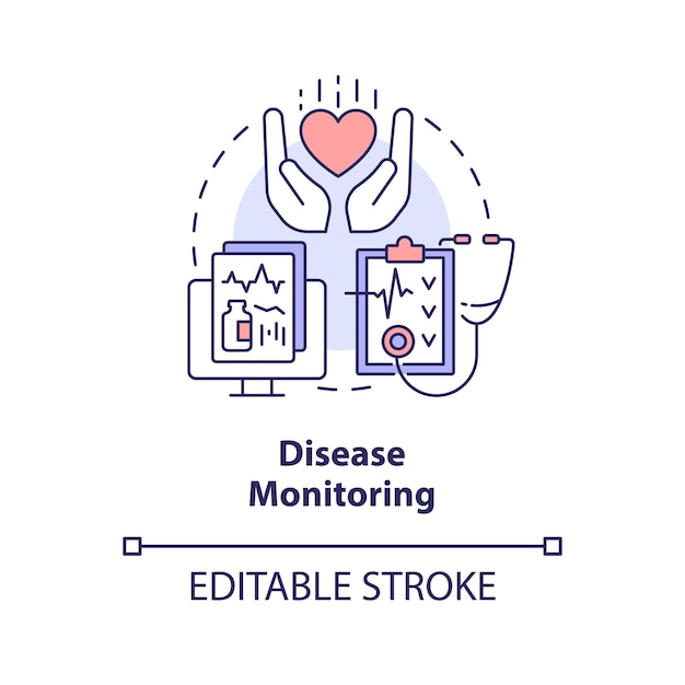 Icono del concepto de monitoreo de enfermedades