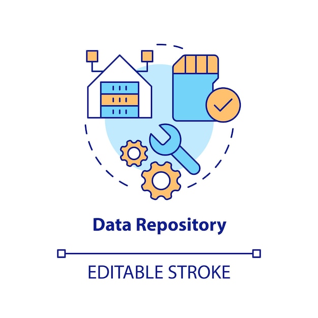 Icono de concepto de repositorio de datos